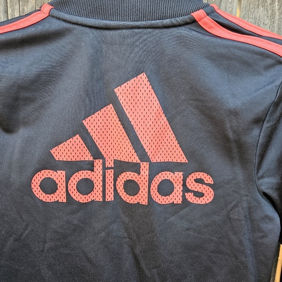 Adidas Black Jacket with Red Stripes Kids - Picture 15 of 15